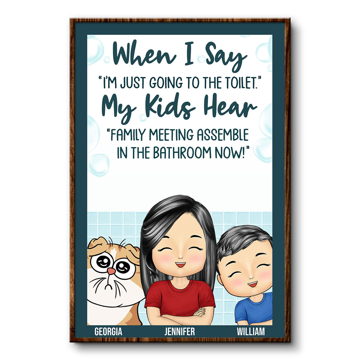 Discover Family Meeting Assemble - Bathroom Decor Gift For Mother, Father - Personalized Poster