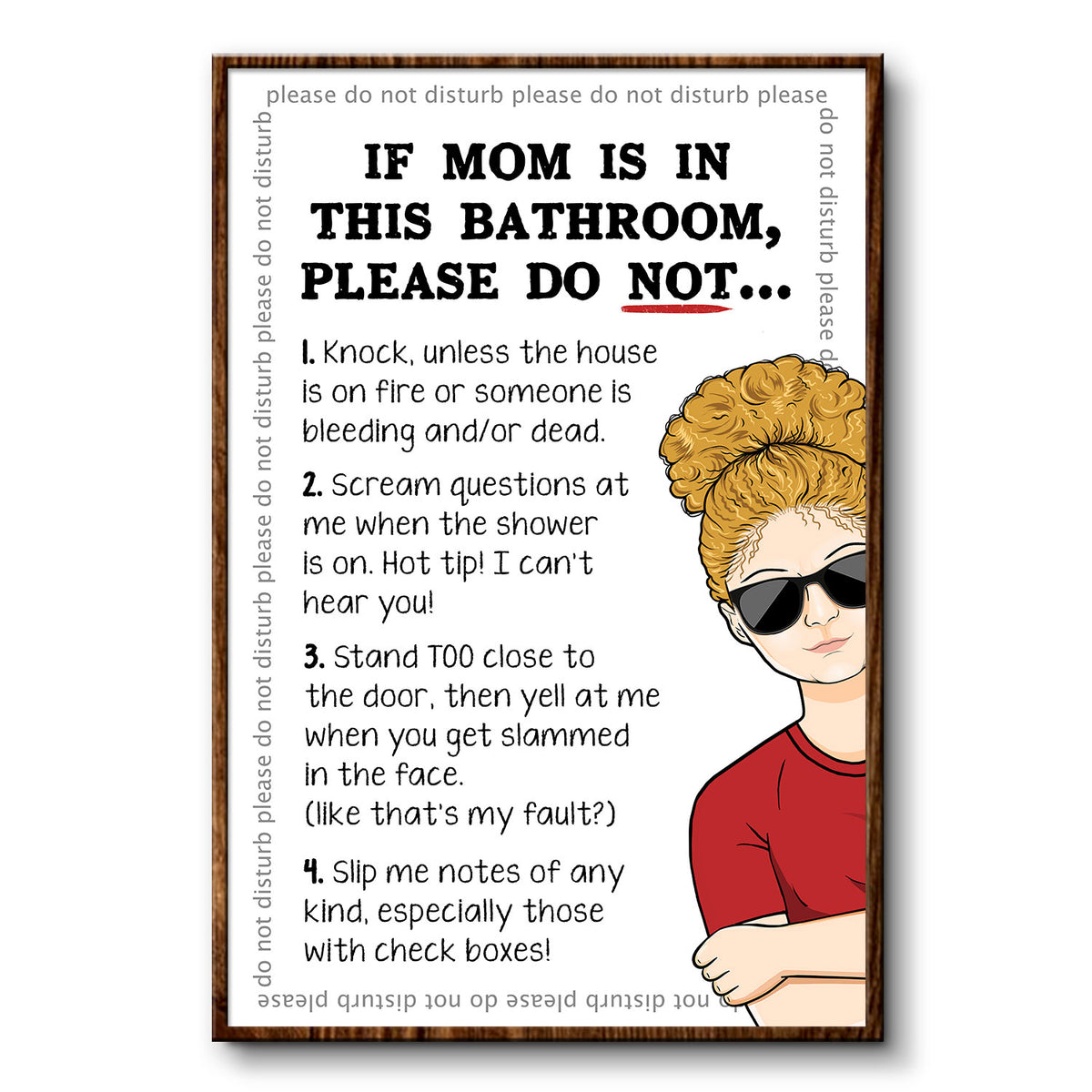 Discover Mom Is In This Bathroom - Funny Bathroom Decor Gift For Mom - Personalized Poster
