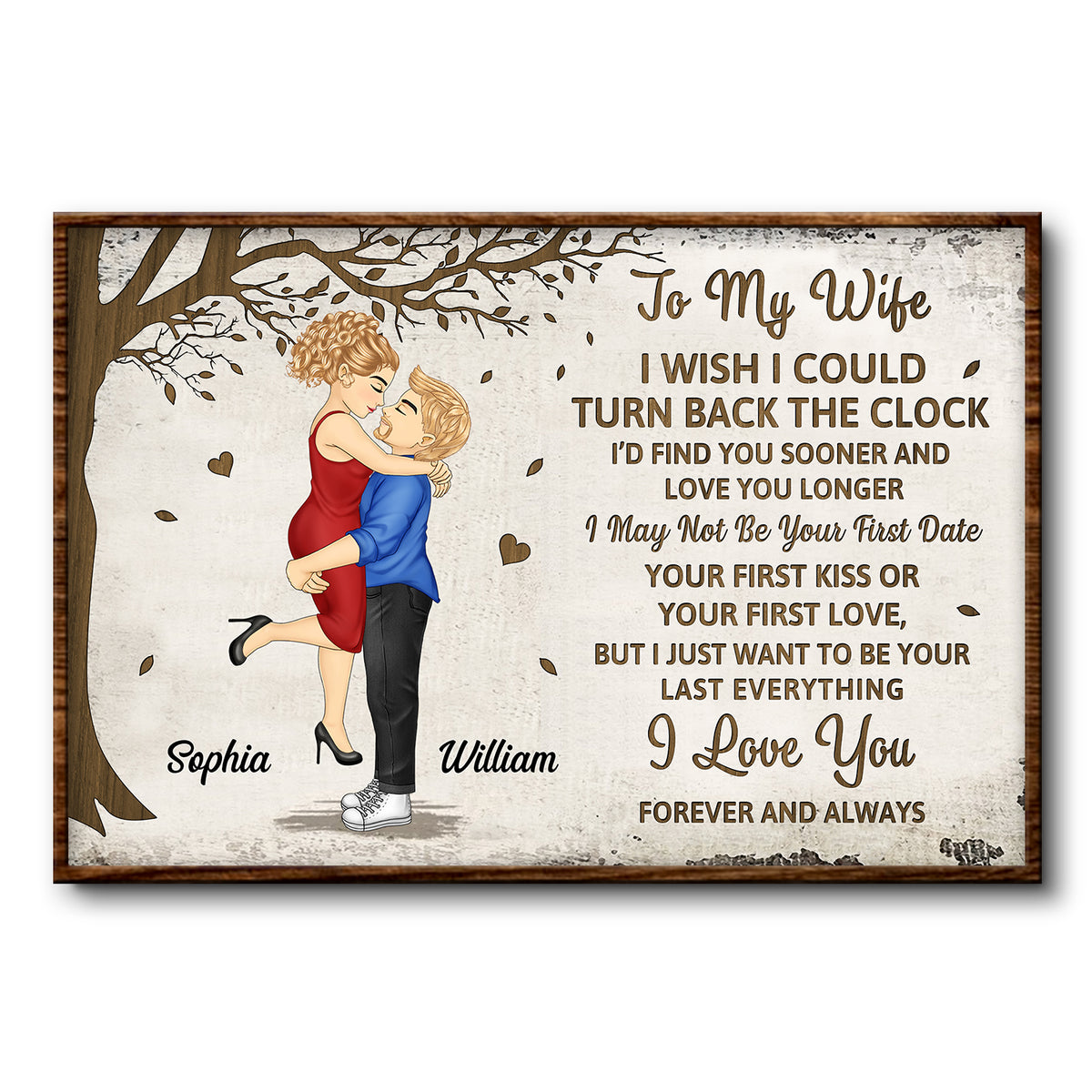 Discover I Wish I Could Turn Back The Clock - Loving Gift For Couples - Personalized Poster