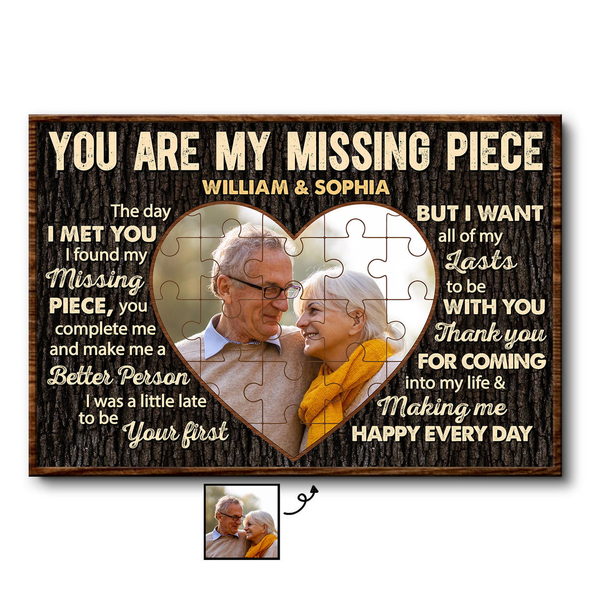 Discover Custom Photo You Are My Missing Piece - Anniversary Gift For Couples - Personalized Poster