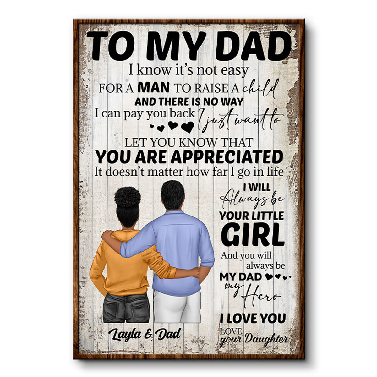 Discover It's Not Easy For A Man To Raise - Gift For Father, Dad Gift - Personalized Custom Poster