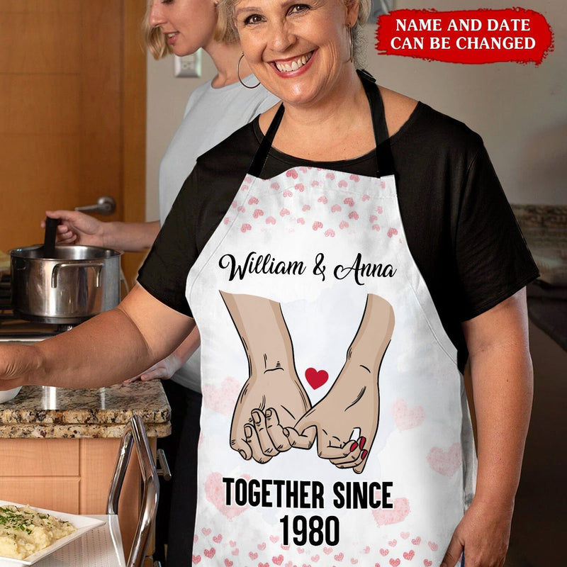 Discover Together Since Couple Love Personalized Apron