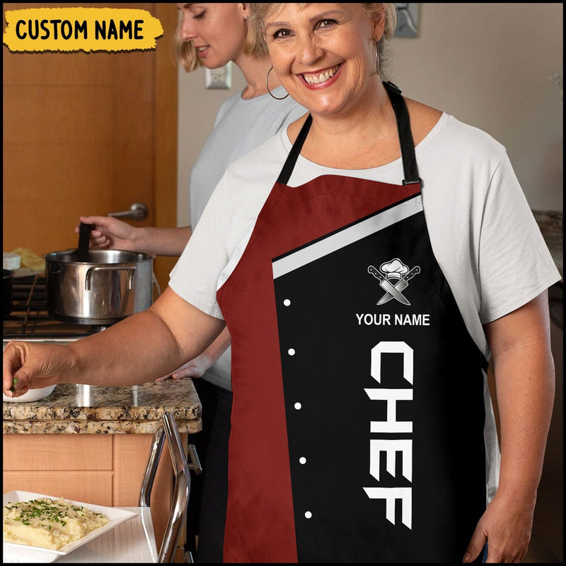 Discover Chef Custom Name Personalized Family Kitchen Apron