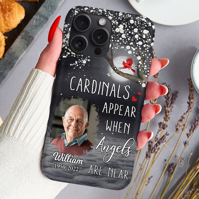 Discover Custom Photo Cardinals Appear When Angels Are Near Memorial Gift For Family Personalized Phone Case
