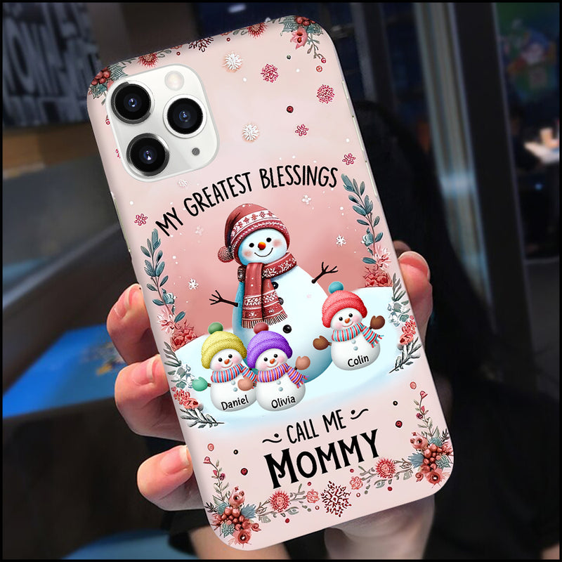 Discover Personalized Silicon Phonecase - My Greatest Blessings Call me Grandma