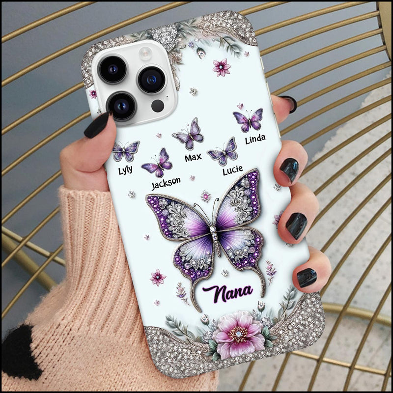 Discover Personalized Phonecase Sparkle Butterfly Grandma Custom Kids