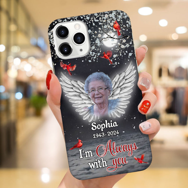 Discover Memorial Custom Photo Wings, I'm Always With You Personalized Phone Case