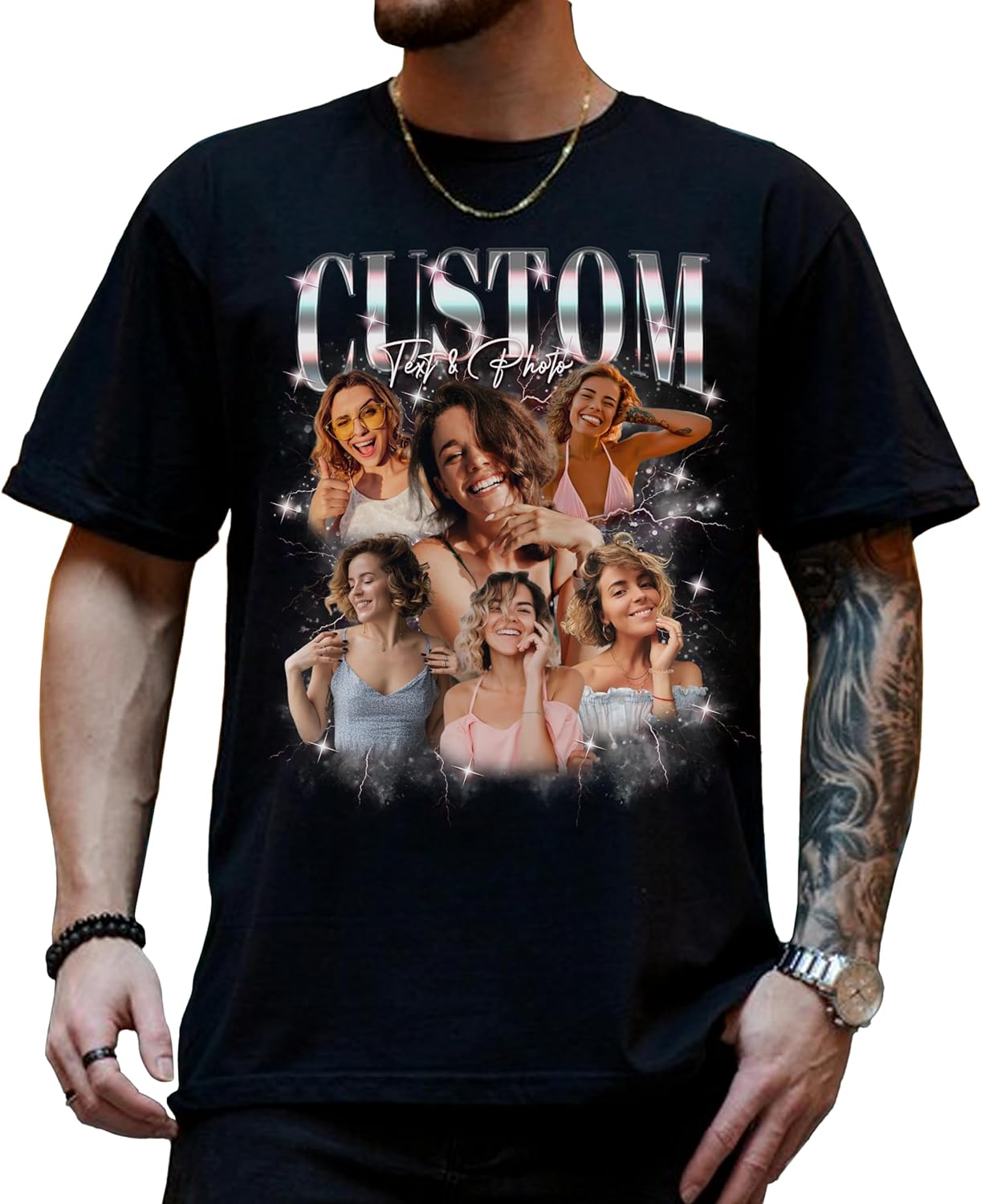 Custom Your Photo Bootleg Rap Shirt Custom Girlfriend Face Shirt For Boyfriend