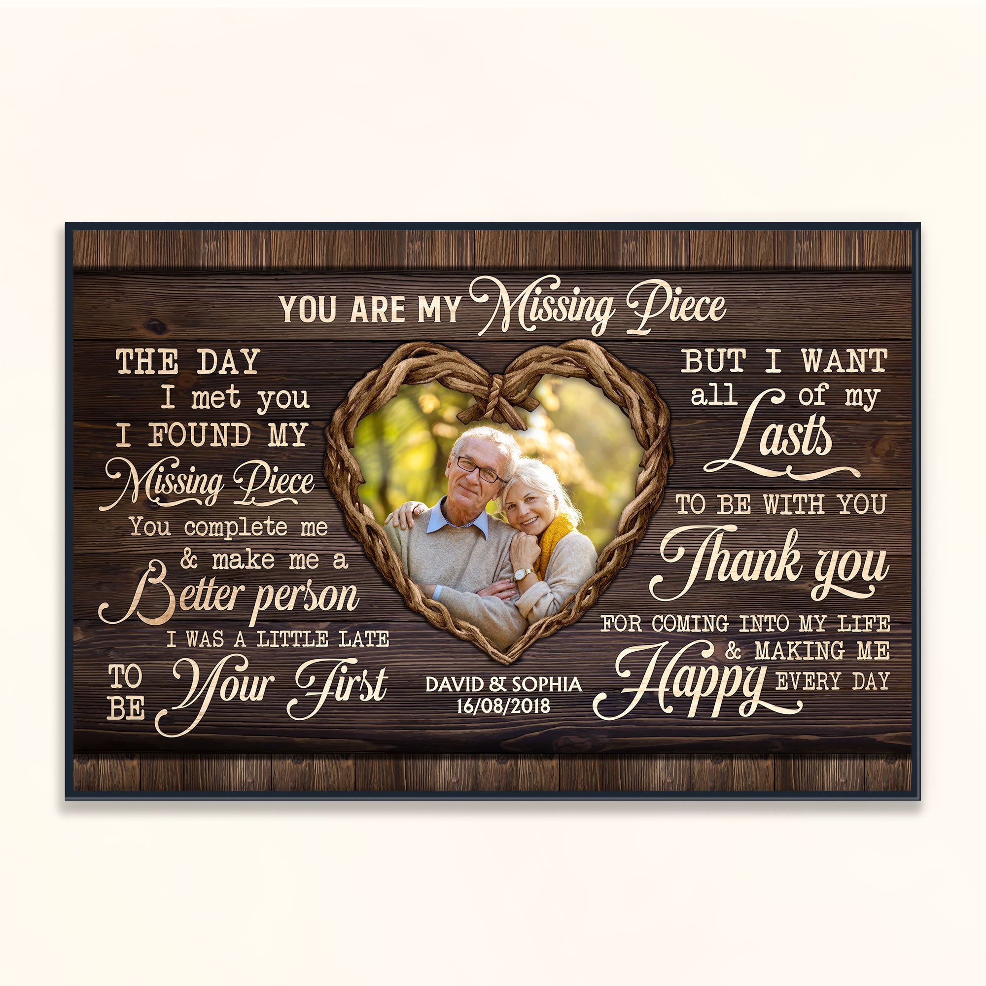 You Are My Missing Piece - Personalized Photo Poster