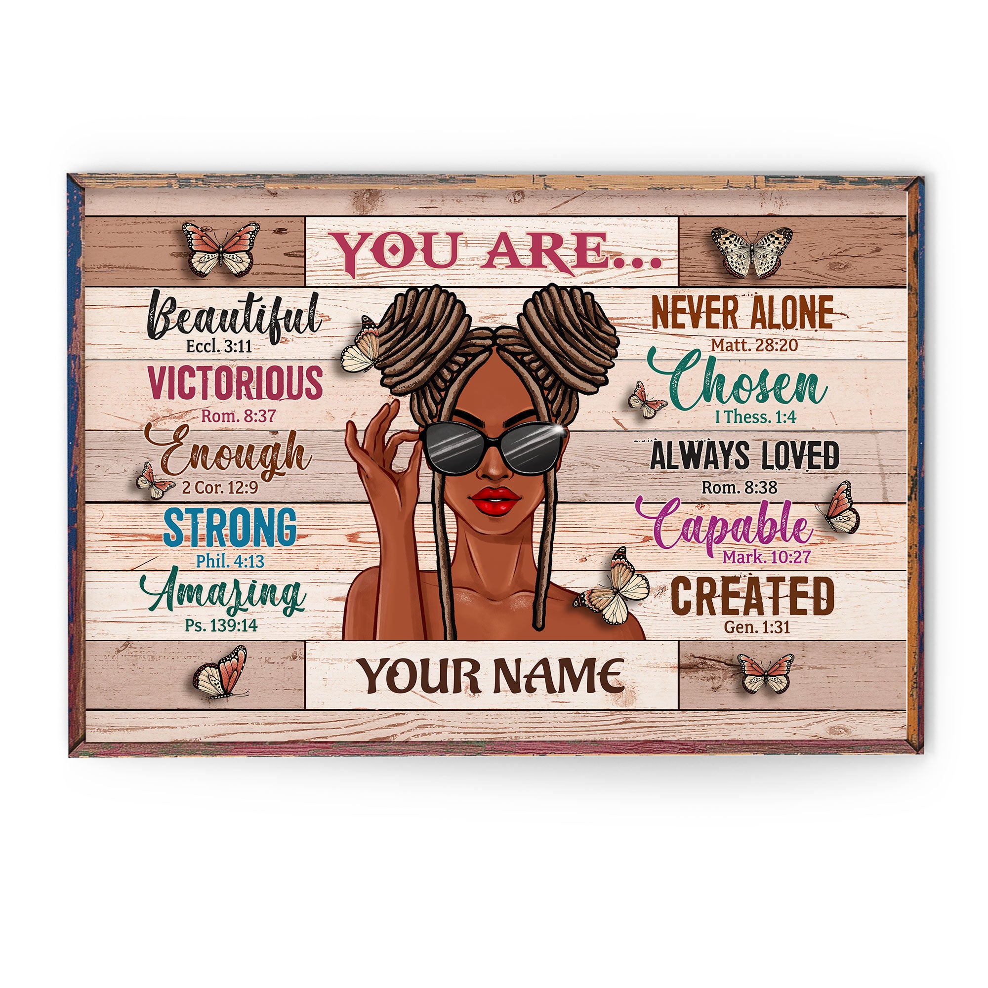You Are Beautiful Victorious - Personalized Poster - Birthday Gift For Black Girl - Black Girl