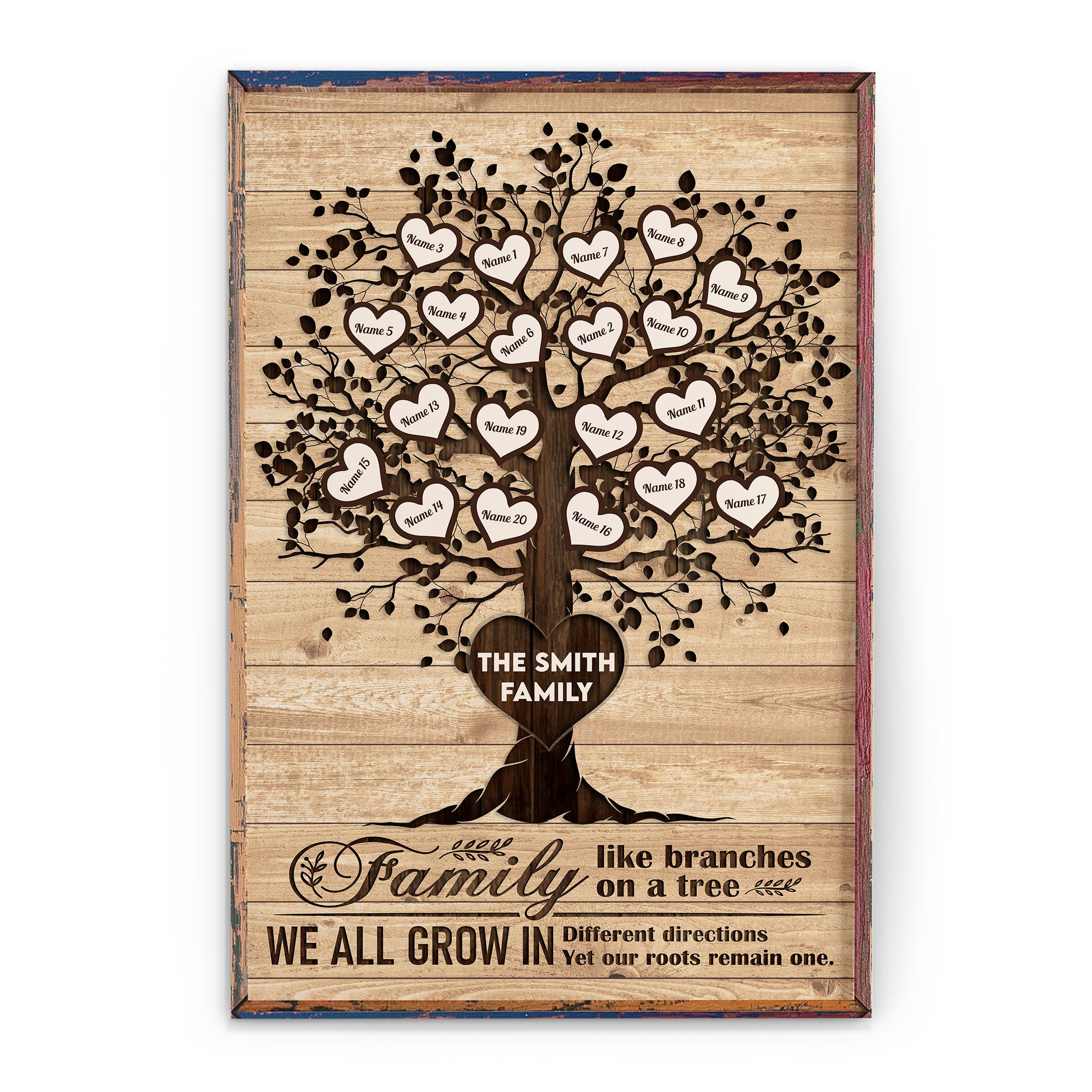 Family Like Branches On A Tree - Personalized Poster - Christmas Gift For Your Family