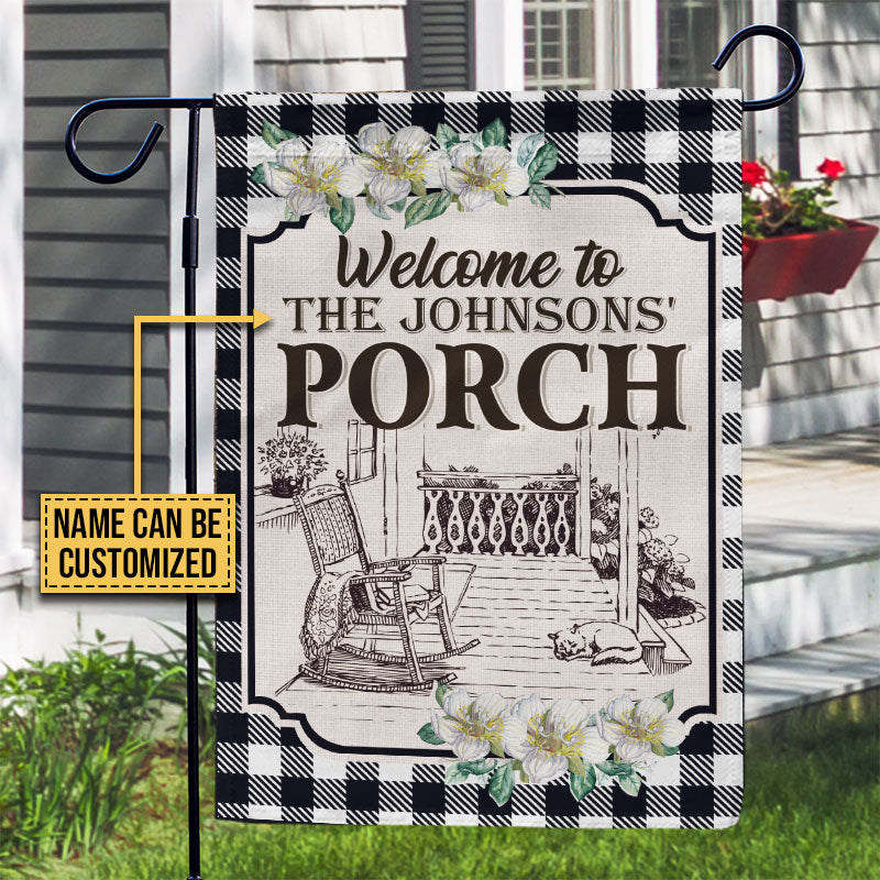 Farmhouse Porch Welcome Custom Farm Porch Outdoor Decor Personalized Flag