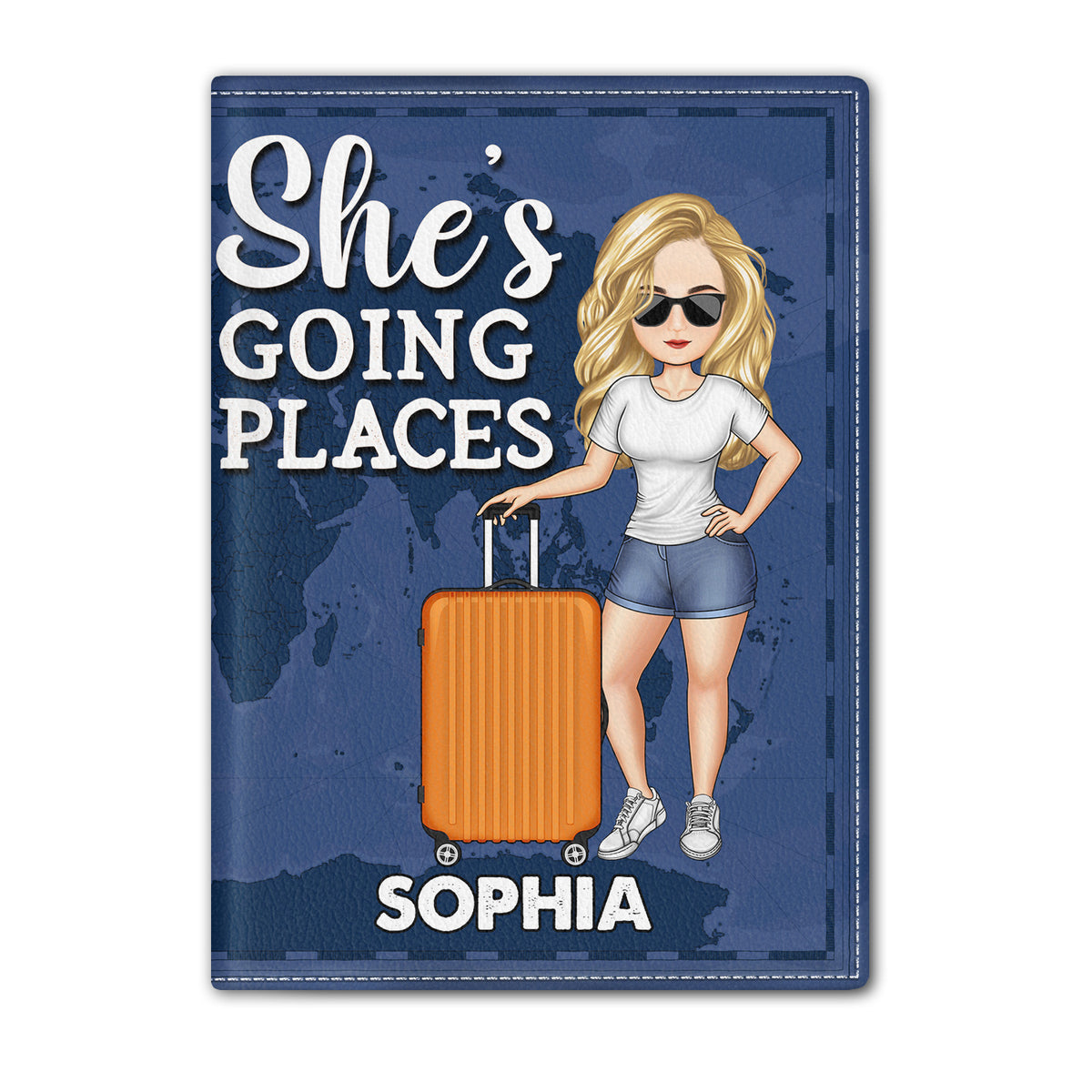 She's Going Places Traveling Custom Funny Gift For Her Personalized Passport Cover