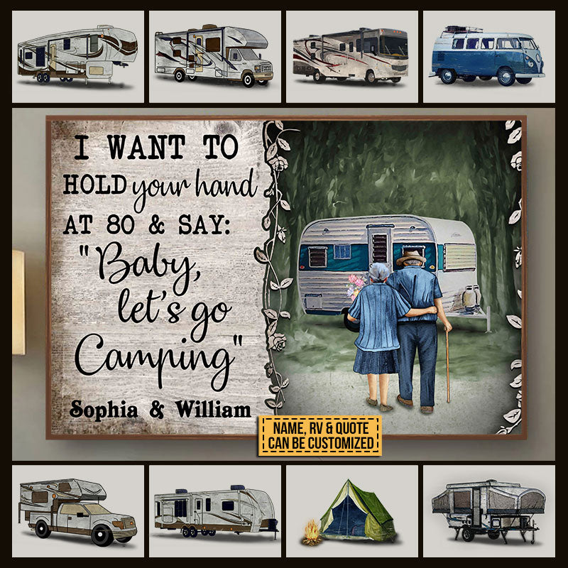 Camping Rv Couple Custom Personalized Poster