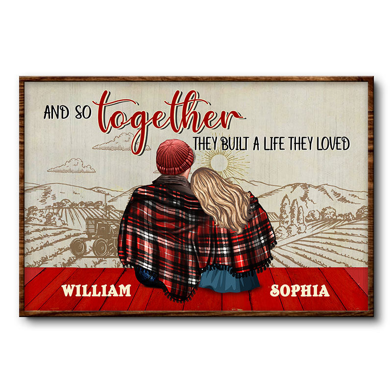 And So Together Farmer Anniversary Gift Personalized Custom Poster