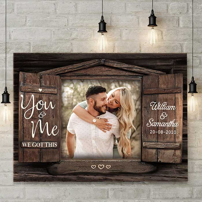We Got This Custom Upload Image Family Couple Gift Personalized Canvas