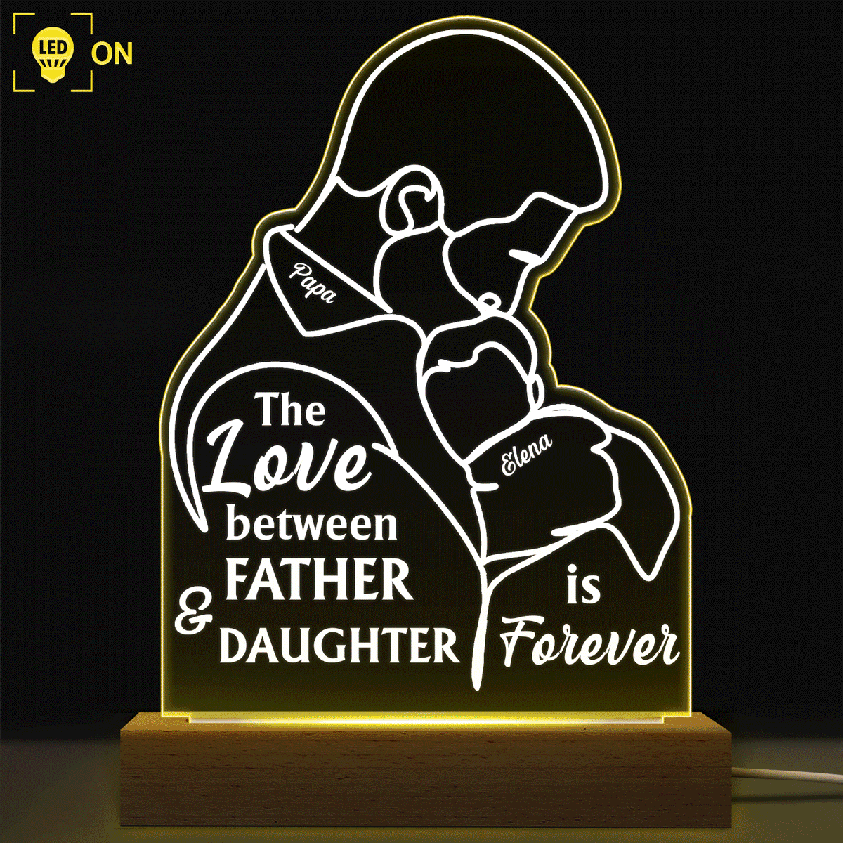 It Takes A Special Person To Be A Dad Custom Father Grandpa Gift Shaped Plaque Light Bases