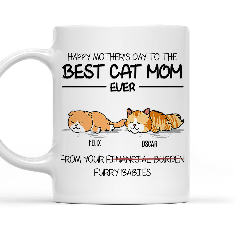 Happy Mother's Day To The Best Cat Mom Ever - Personalized Custom Coffee Mug