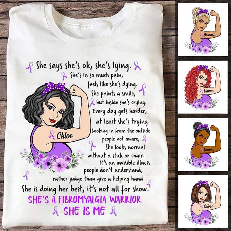 I Am A Fibromyalgia Warrior Personalized Custom Unisex T-shirt