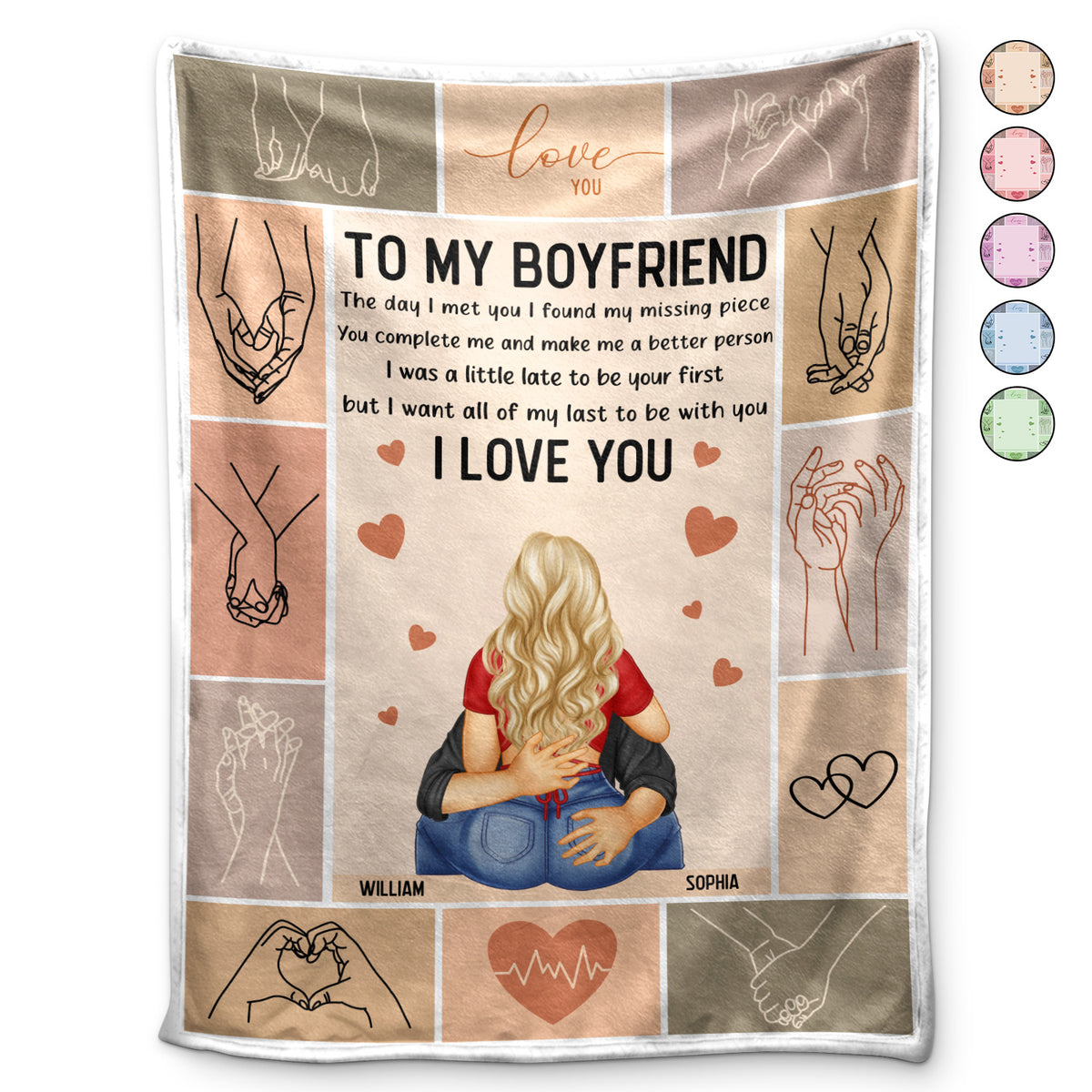 I Want All Of My Lasts To Be With You Couple Kissing Custom Husband Wife Gift Blanket