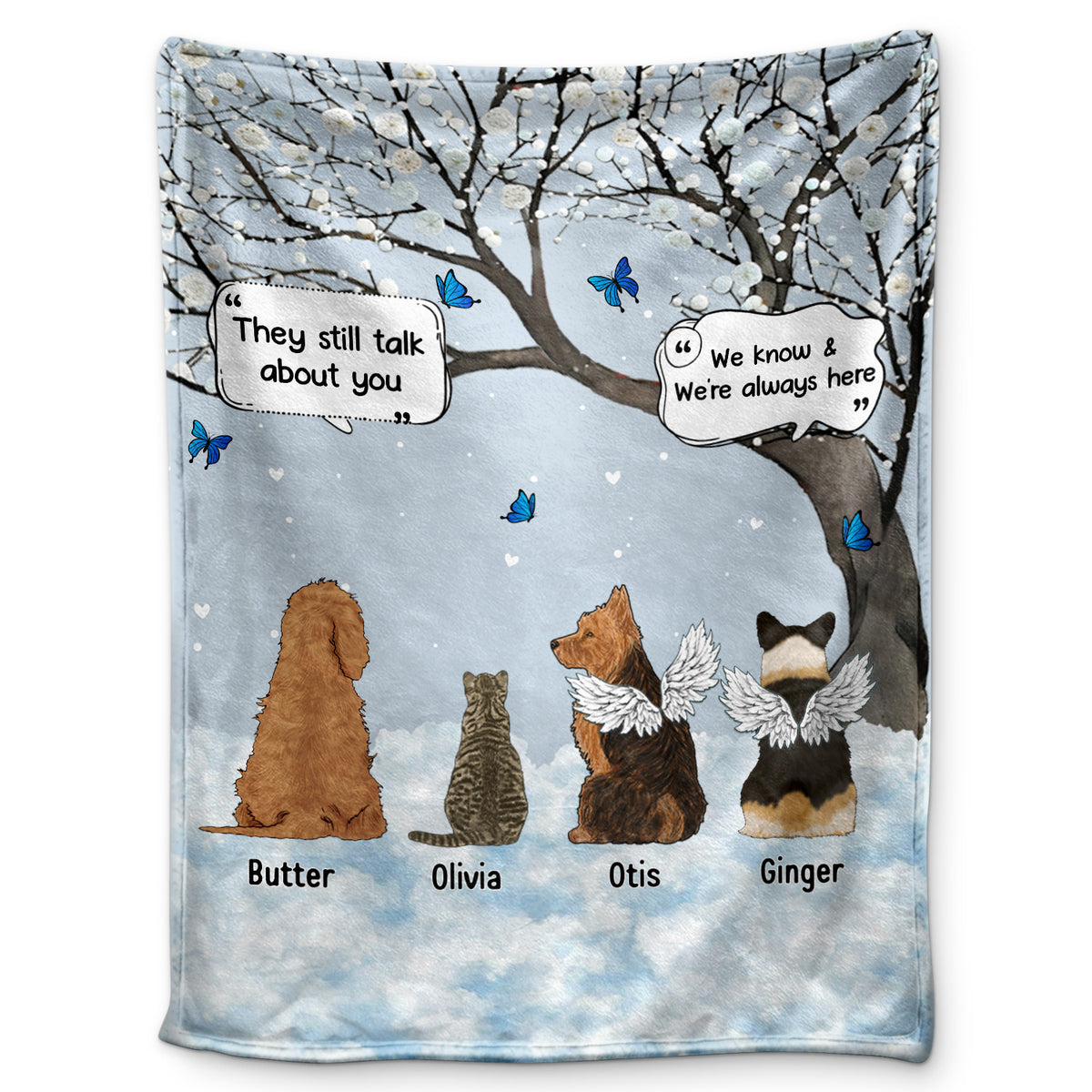 They Still Talk About You Bright Custom Gift For Pet Lovers Personalized Fleece Blanket
