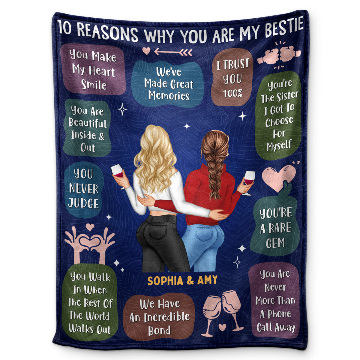 10 Reasons Why You Are My Bestie Custom Gift For Friends Colleagues Personalized Blanket
