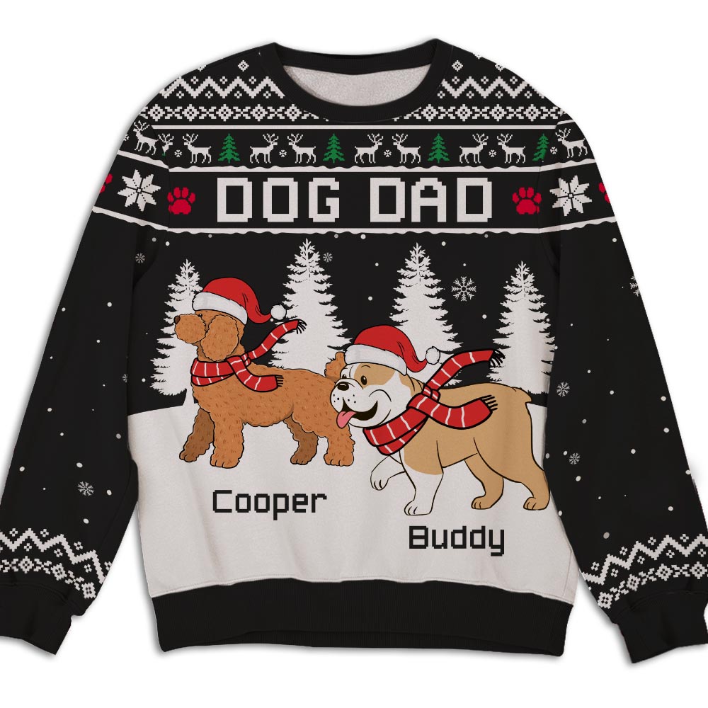 Winter Dog Walking - Personalized Custom All-over-print Sweatshirt