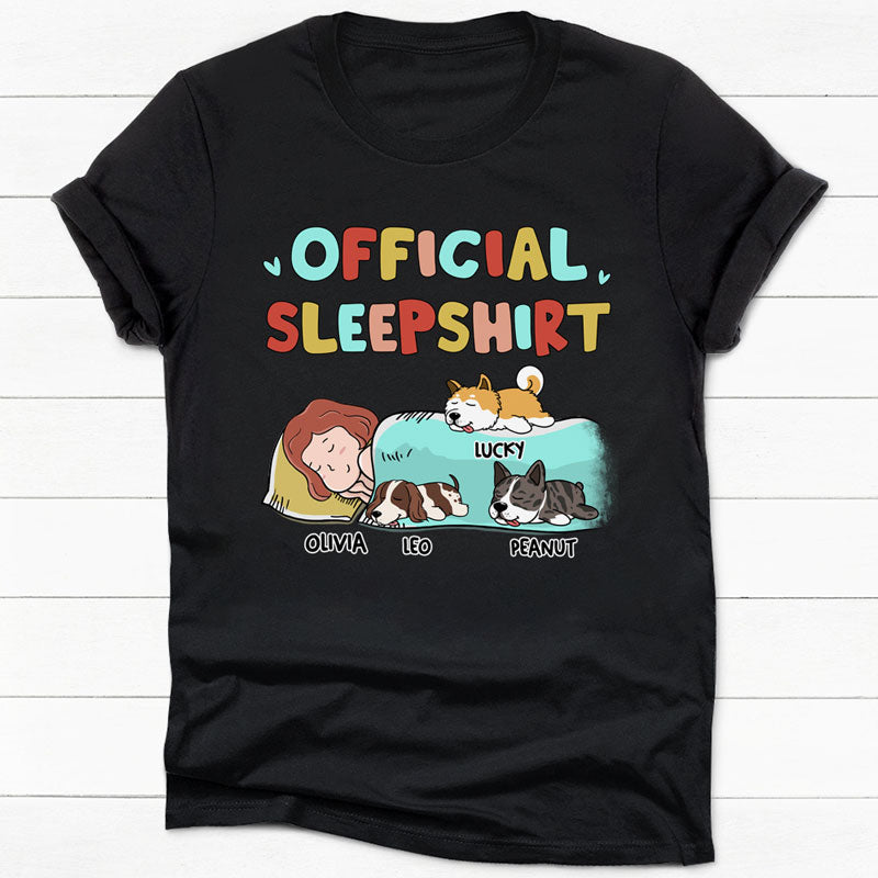 Sleepshirt Sleeping Dog Custom Gifts For Dog Lovers Personalized T-shirt