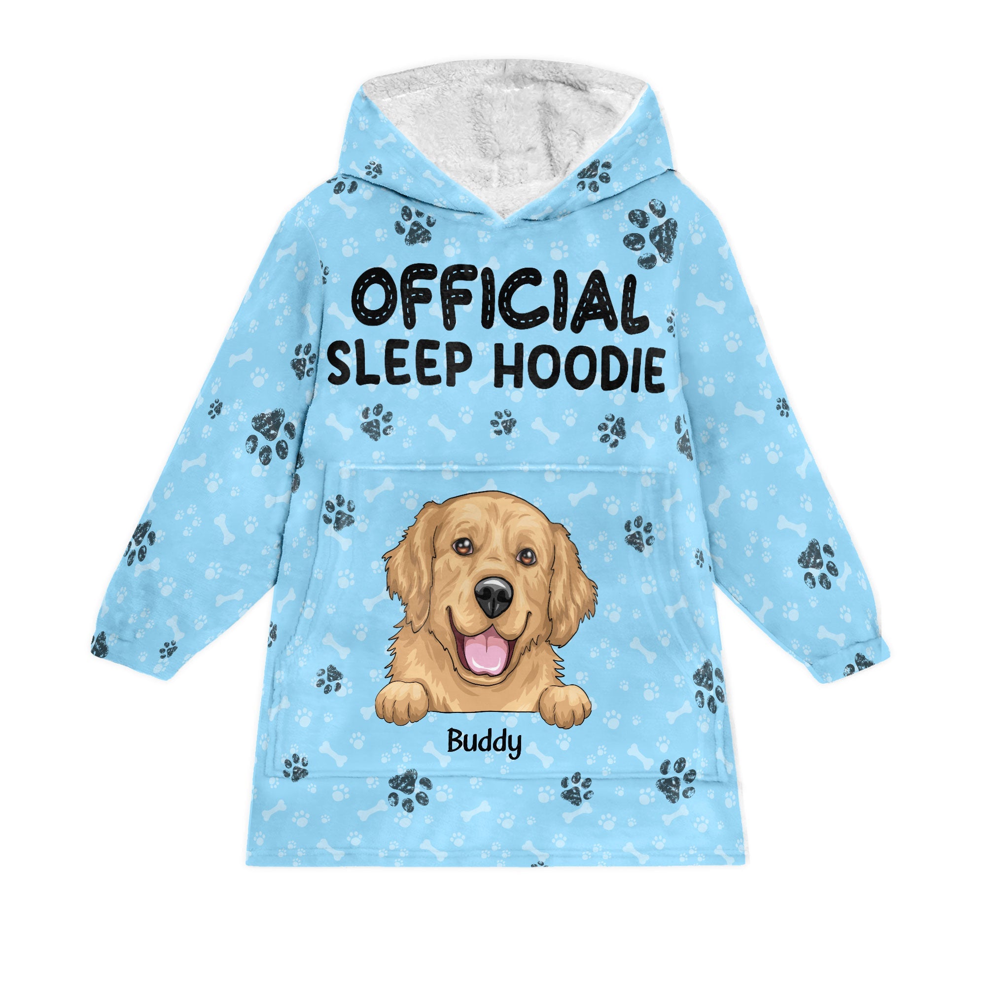 Sleep Hoodie - Personalized Oversized Blanket Hoodie - Loving Gift For Dog Mom, Cat Mom