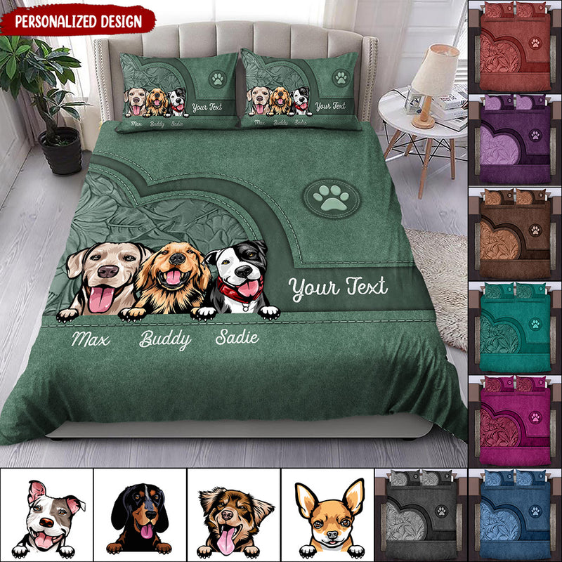 Dog Lovers Personalized Gift For Pet Parents Funny Custom Bedding Set