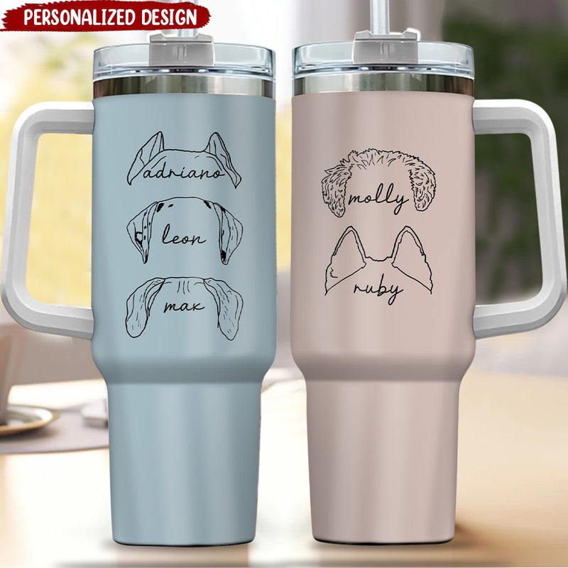 Personalized Dog Ear 40oz Tumbler Gift For Dog Mom