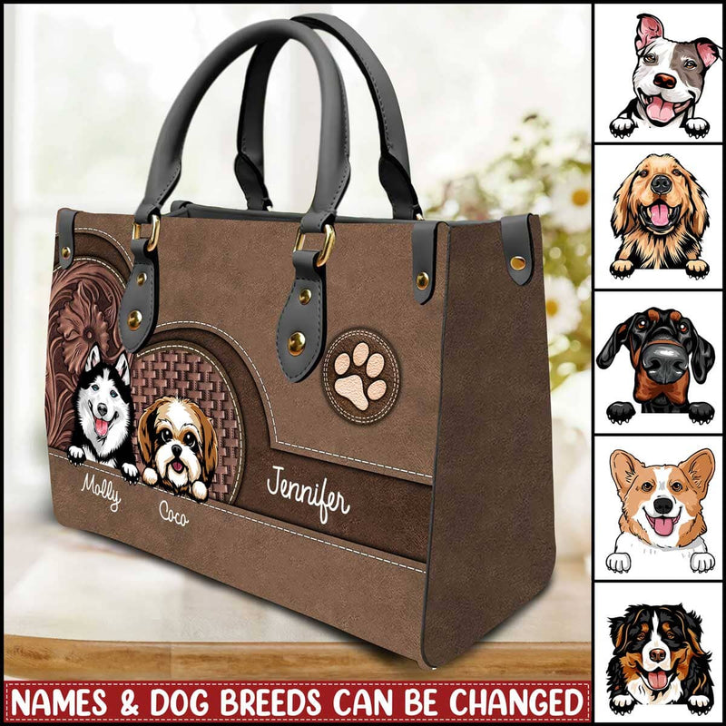 Personalized Leather Handbag For Dog Lovers