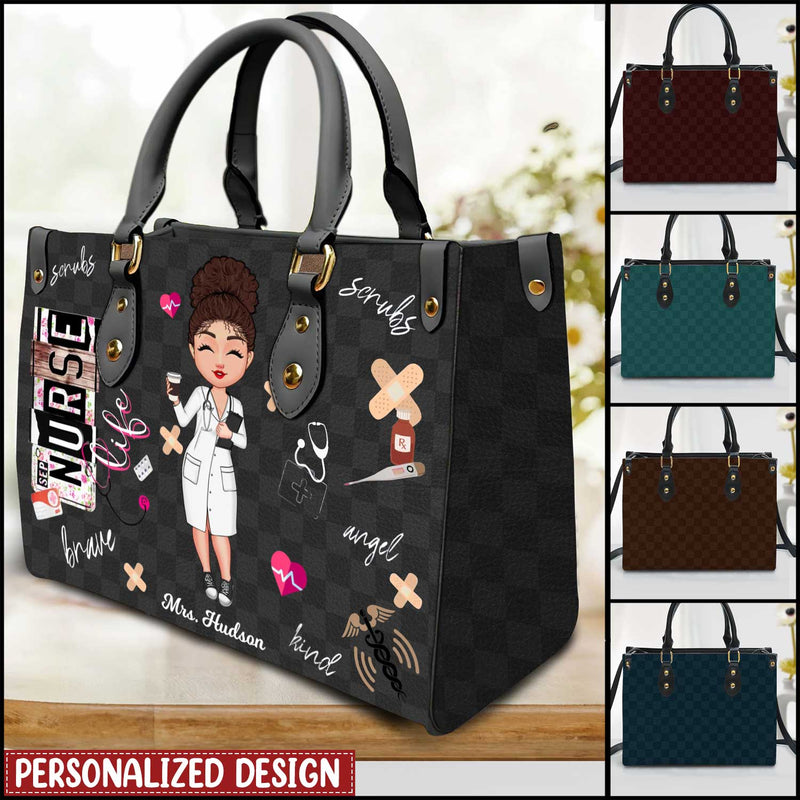 Nurse Life Scrubs Love Nurse Life Personalized Leather Handbag