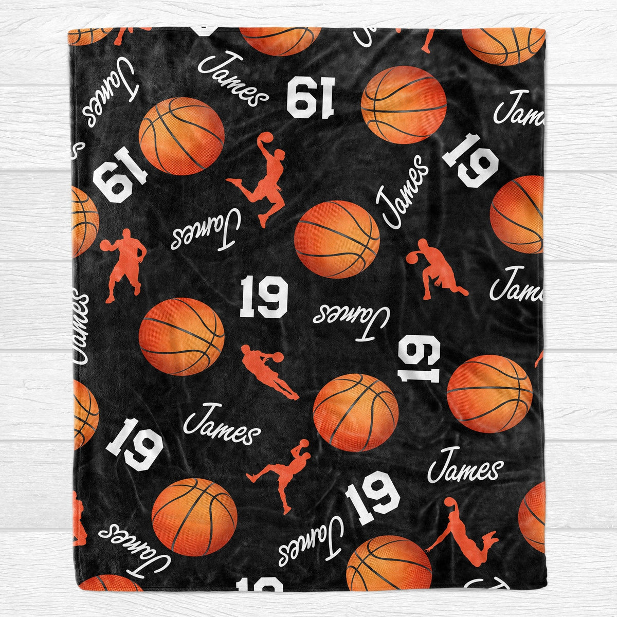 Basketball Personalized Custom Collage Fleece Blanket