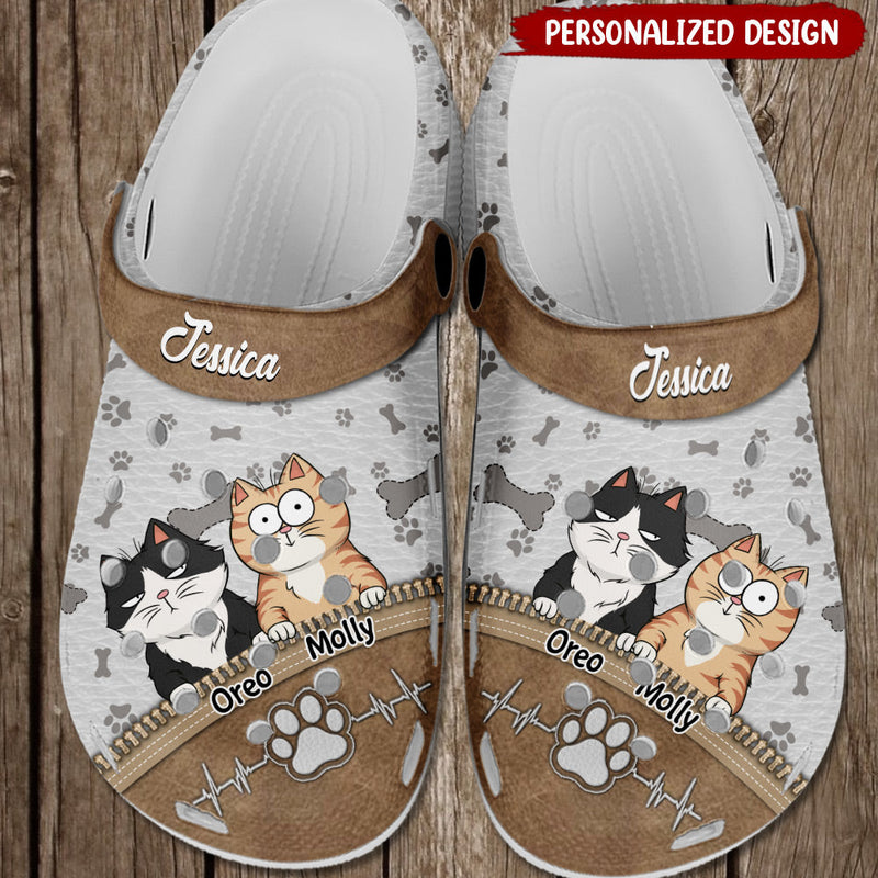 Life Is Better With Cat Personalized Custom Unisex Clogs - Gift For Pet Owners, Pet Lovers