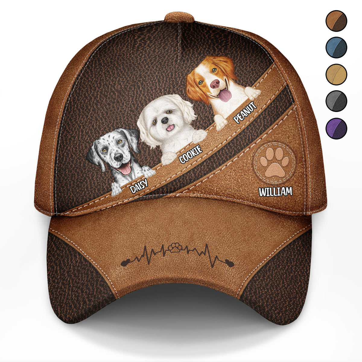 Dog Dad Dog Mom - Personalized Classic Baseball Cap 3d