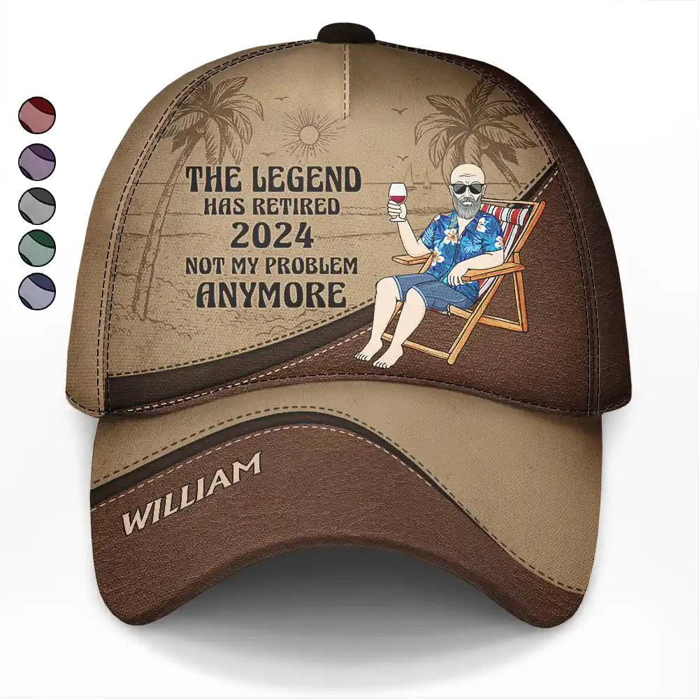 The Legend Has Retired Vintage - Personalized Classic Baseball Cap 3d, Father's Day Gift