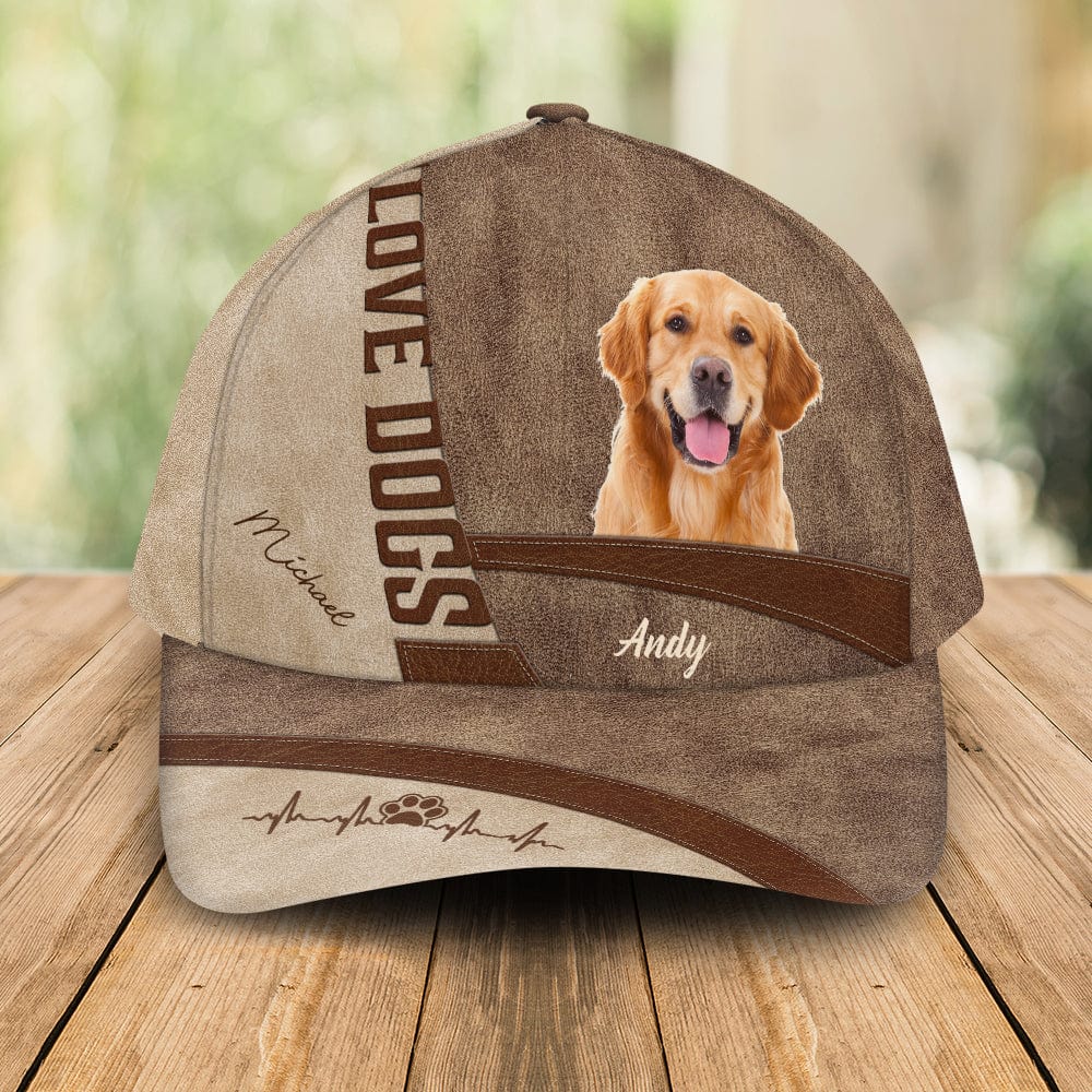 Custom Upload Photo Love Dog Classic Baseball Cap 3d