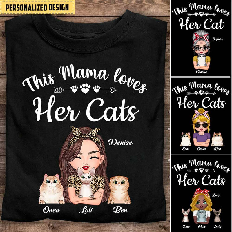 This Mama Loves Her Cat Personalized T-shirt