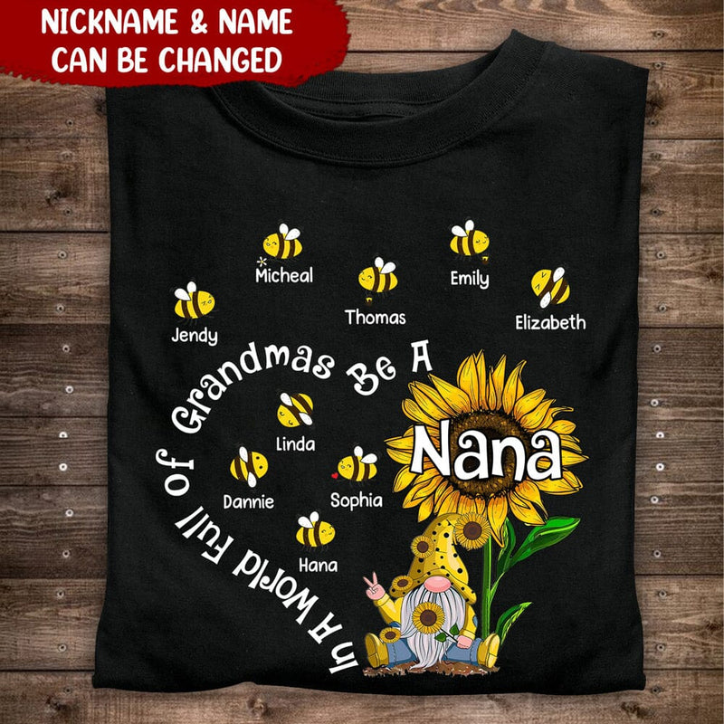 Custom Bees Love Nana, Grandma Personalized Shirt