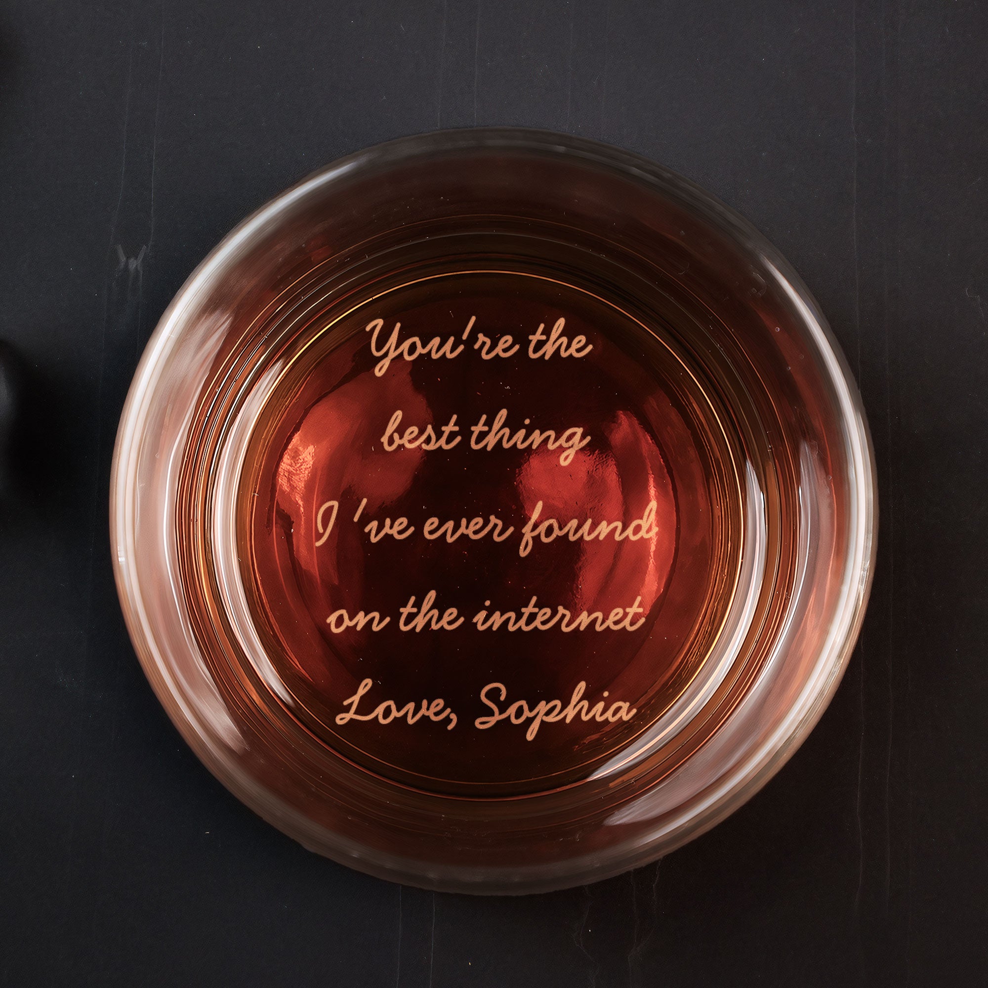 You Are The Best Thing On The Internet - Personalized Engraved Whiskey Glass - Father's Day Gift