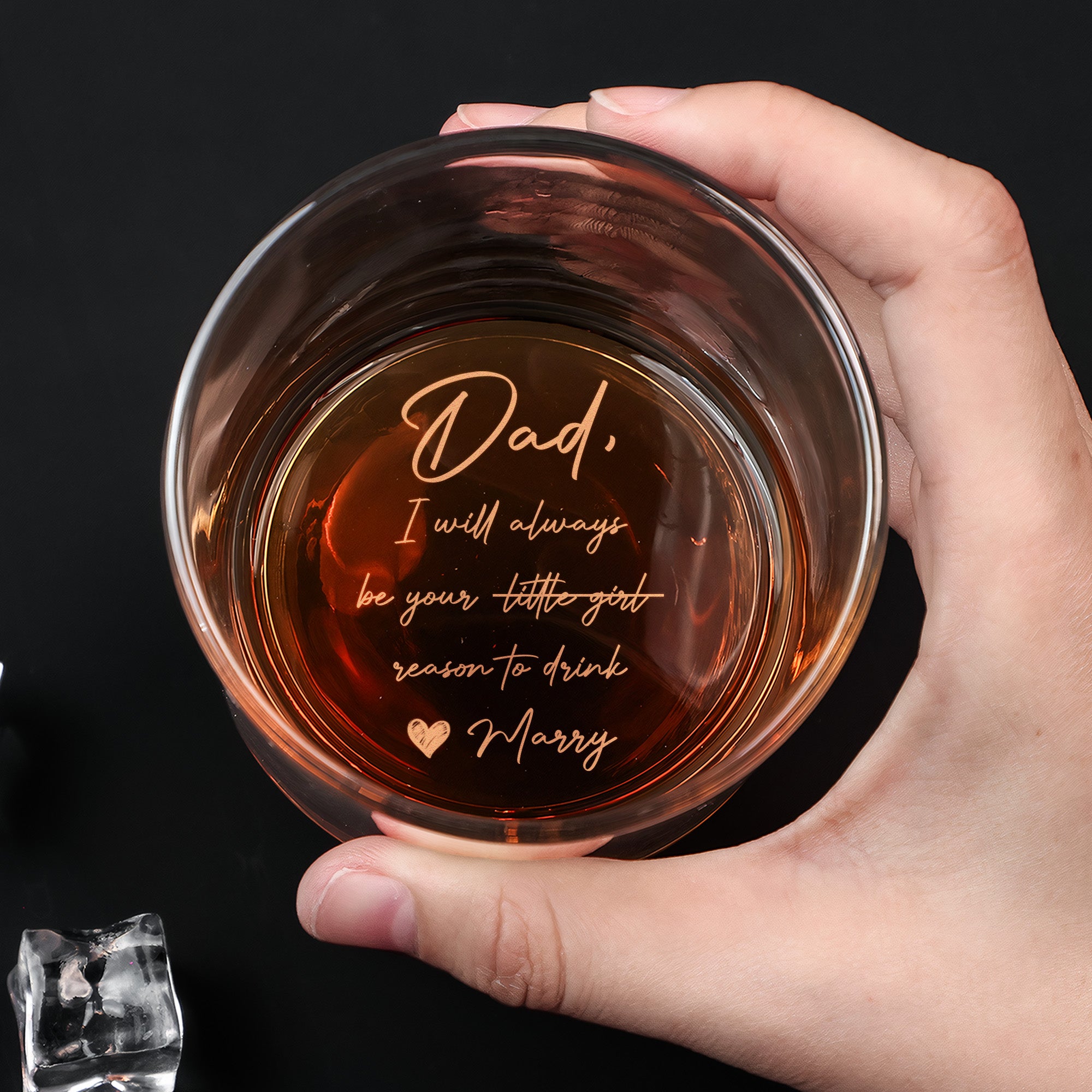 Dad, We Will Always Be Your Reasons To Drink - Personalized Engraved Whiskey Glass - Father's Day Gift