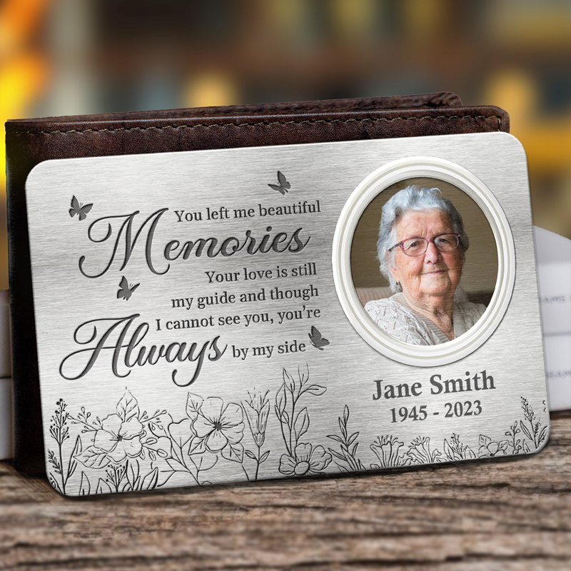 Custom Photo Your Love Is Still My Guide - Memorial Personalized Custom Wallet Card