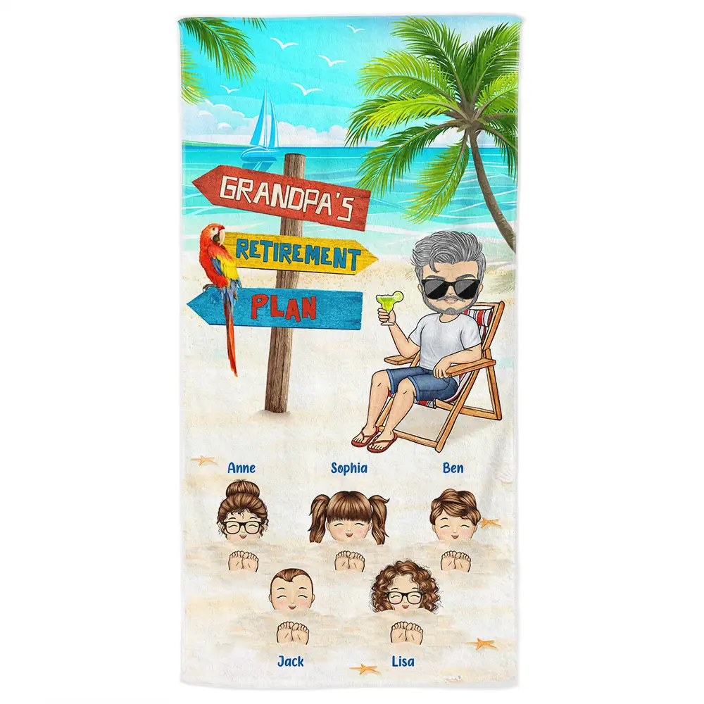My Retirement Plan - Personalized Beach Towel