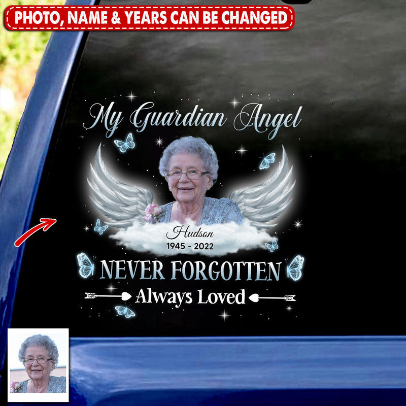 My Guardian Angel Upload Photo Memorial Personalized Decal