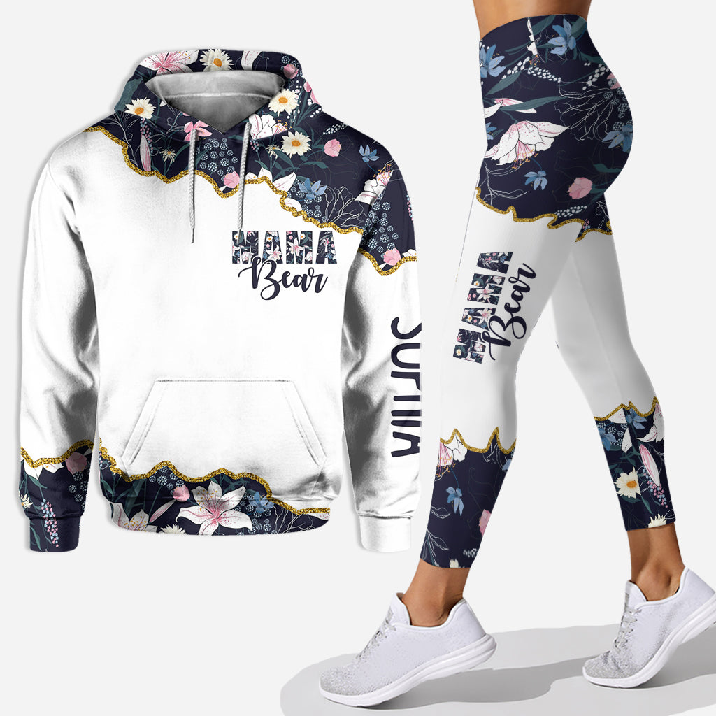 Mama Bear - Personalized Mother's Day Mother Hoodie And Leggings