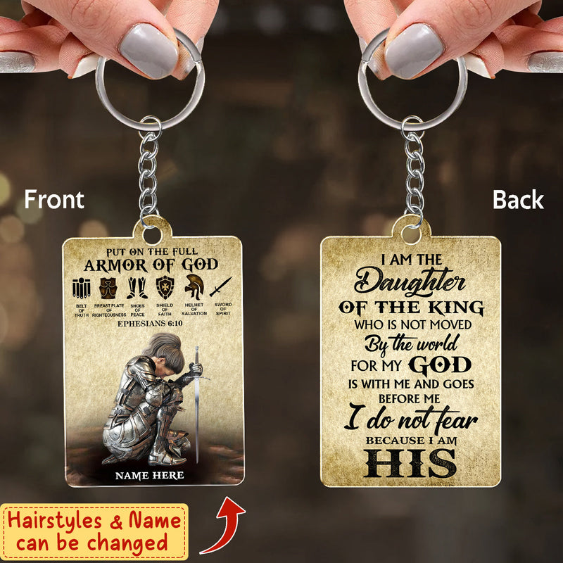 Woman Warrior Of God Put On The Full Armor Of God Ephesians 6:10 Personalized Keychain