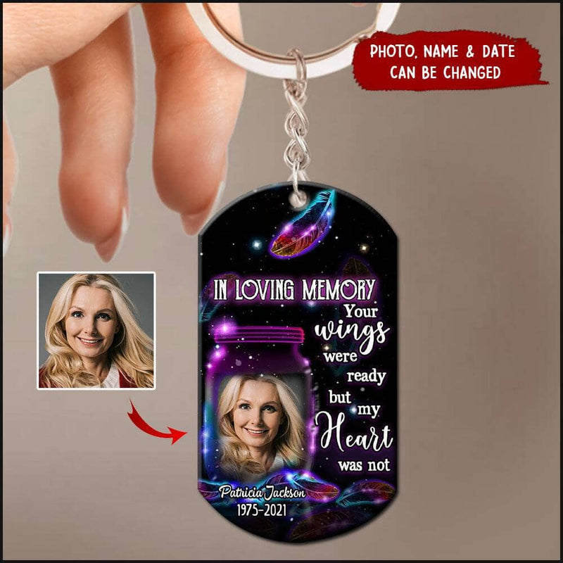 In Loving Memory Family Loss Custom Photo Upload Picture Memorial Gift Acrylic Keychain