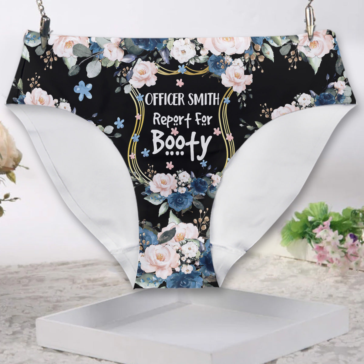Officer Report For Booty - Personalized Police Officer Funny Gift Women Briefs