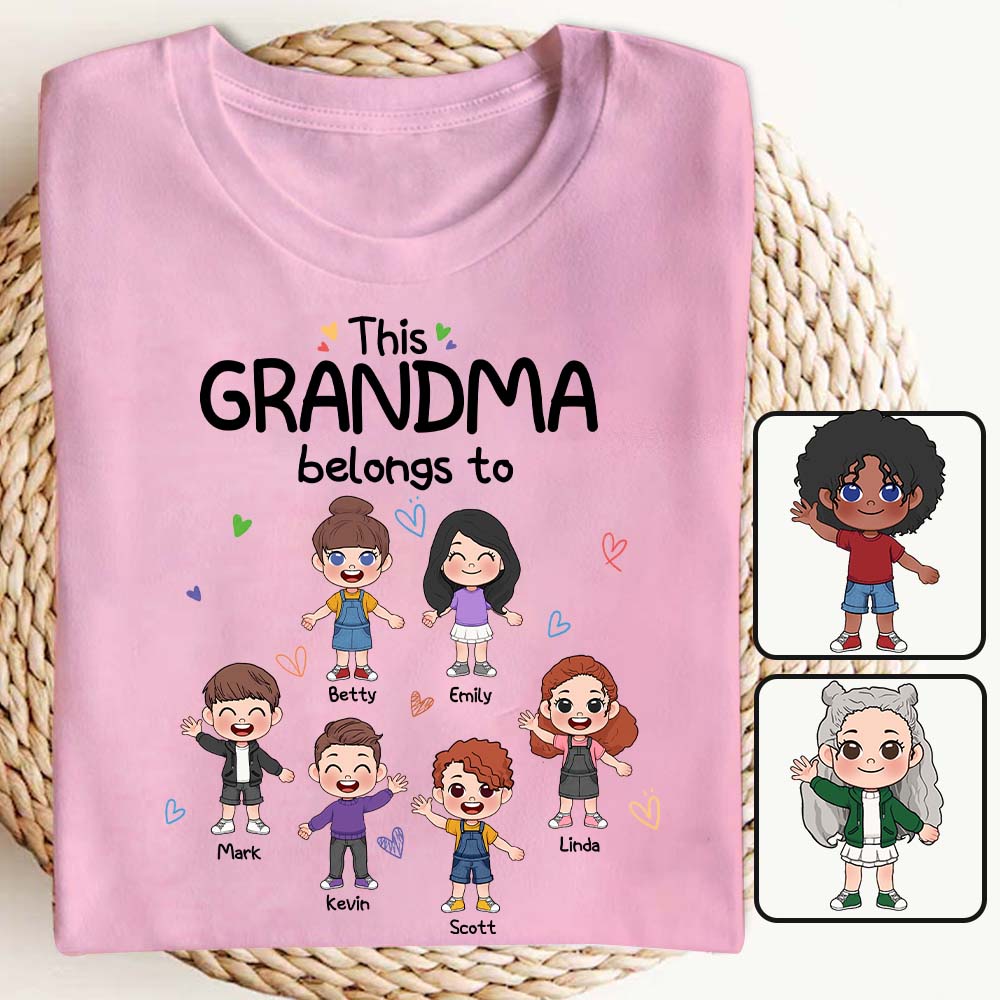 This Grandma Belongs To - Personalized Grandma T-shirt